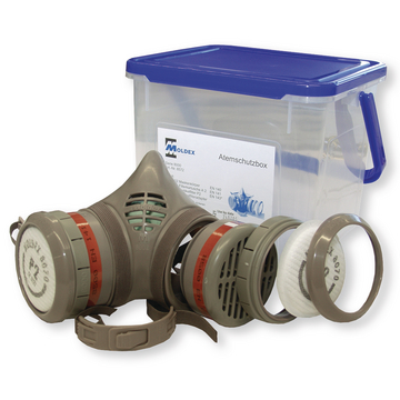 Atemschutzbox, Halbmaske und Filter